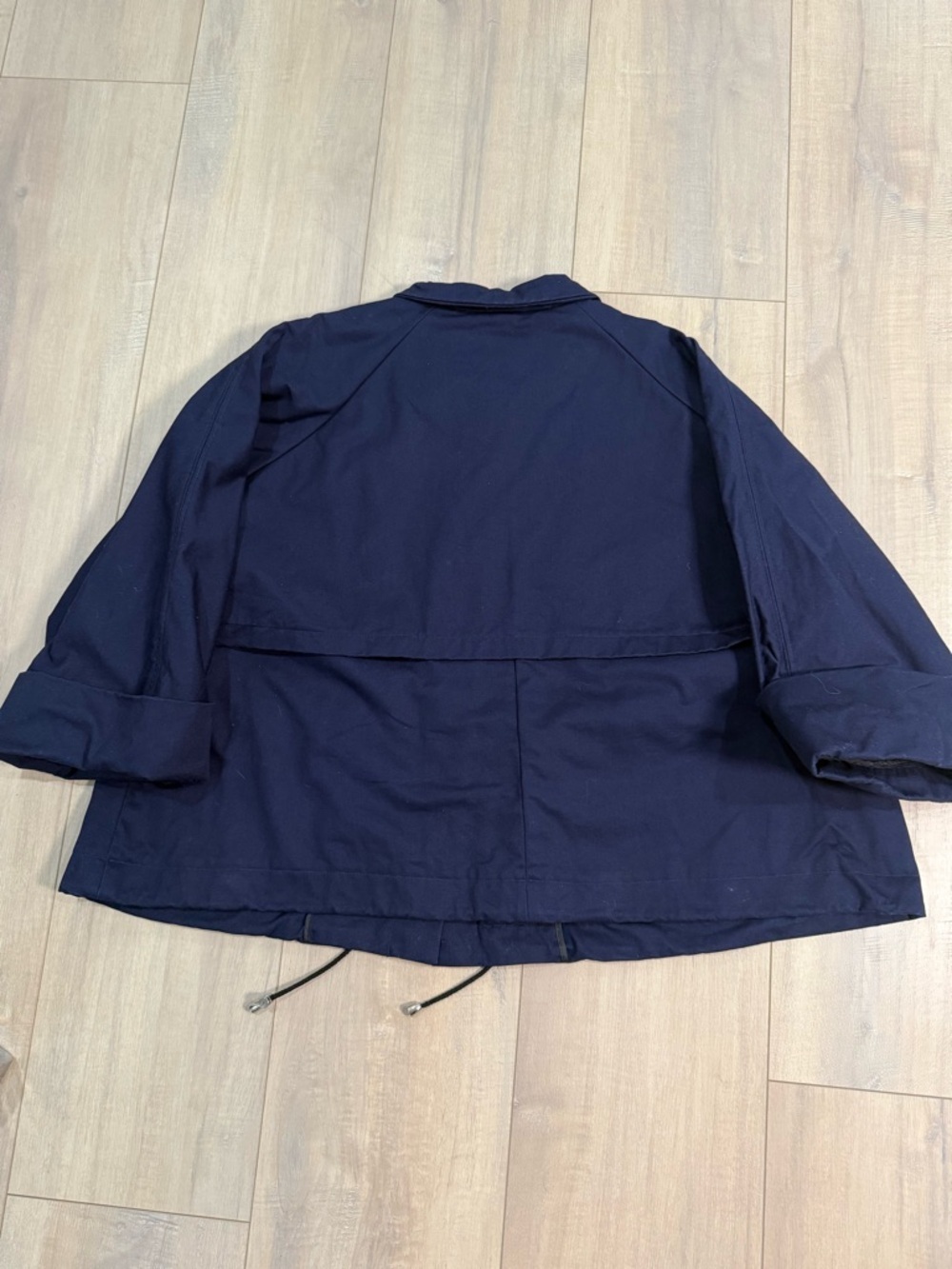 MarlaWynne Navy Drawstring Utility Jacket - Picture 3 of 7